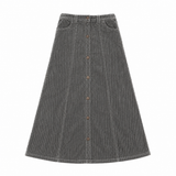 Teens Brown Stripe Maxi Skirt