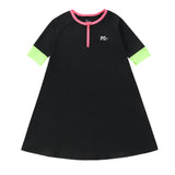 Black & Neon Swim Dress