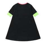 Black & Neon Swim Dress