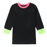 Black & Neon Swim Top