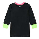 Black & Neon Swim Top