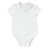 Baby Boys Ivory Collar Shell