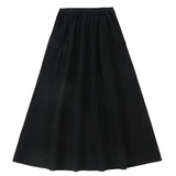 Black Cargo Pocket Skirt