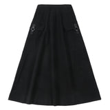 Black Cargo Pocket Skirt