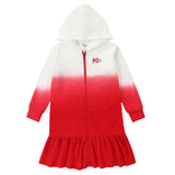 Red Hooded Terry Dress