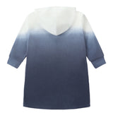 Blue Hooded Terry Dress