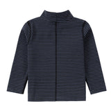 Baby Slate Blue Striped Mock Neck