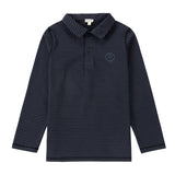 Slate Blue Striped Polo