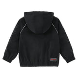 Girls Black Raincoat with White Trim