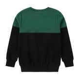 Green Colorblock Sweatshirt With Embroidered Logo