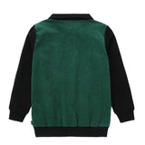 Green Corduroy Colorblock Polo