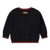 Black Sweatshirt With Embroidered Mushrooms