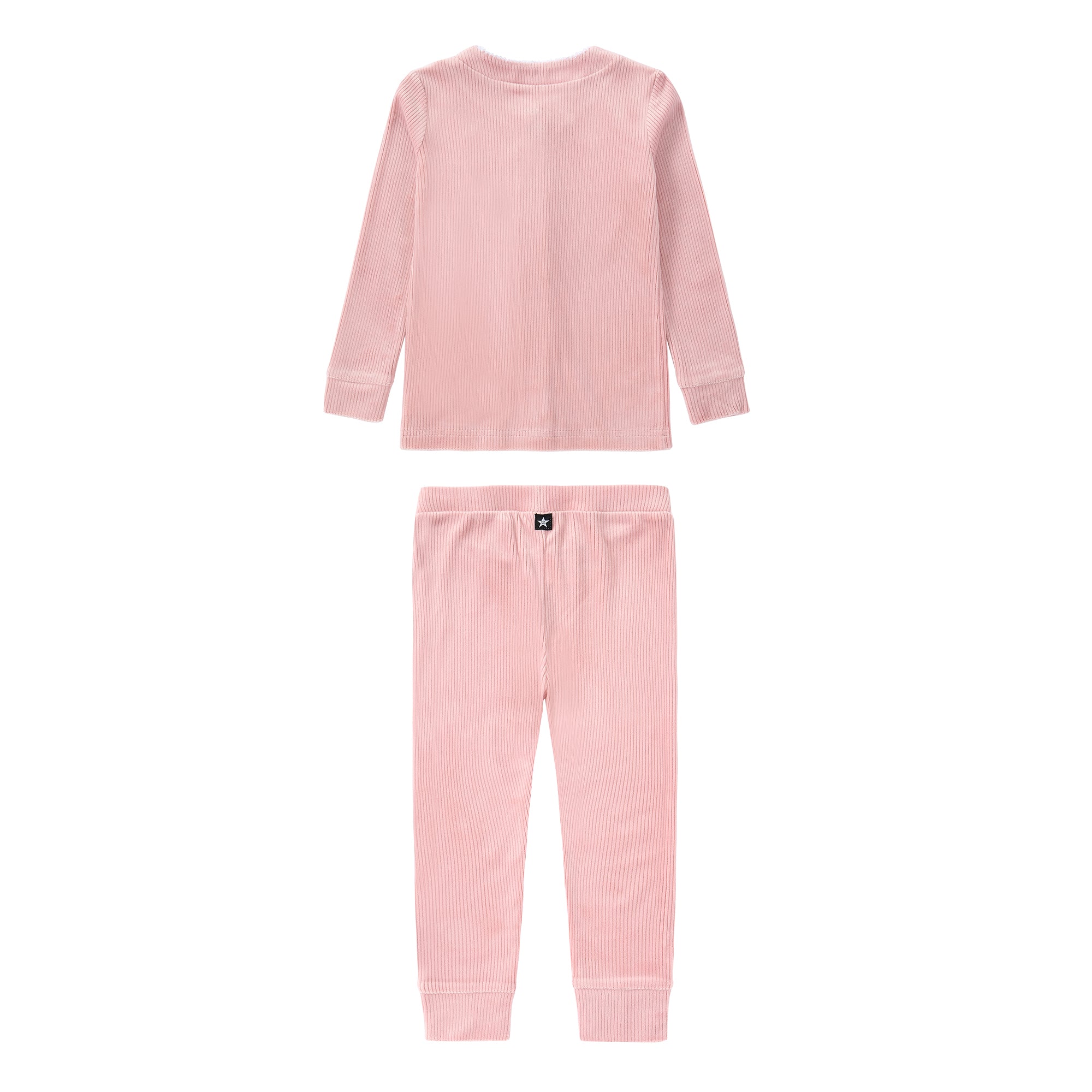 Pink Ribbed Velour Pajamas