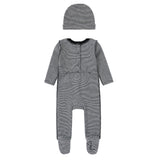 Black and White Striped Footie
