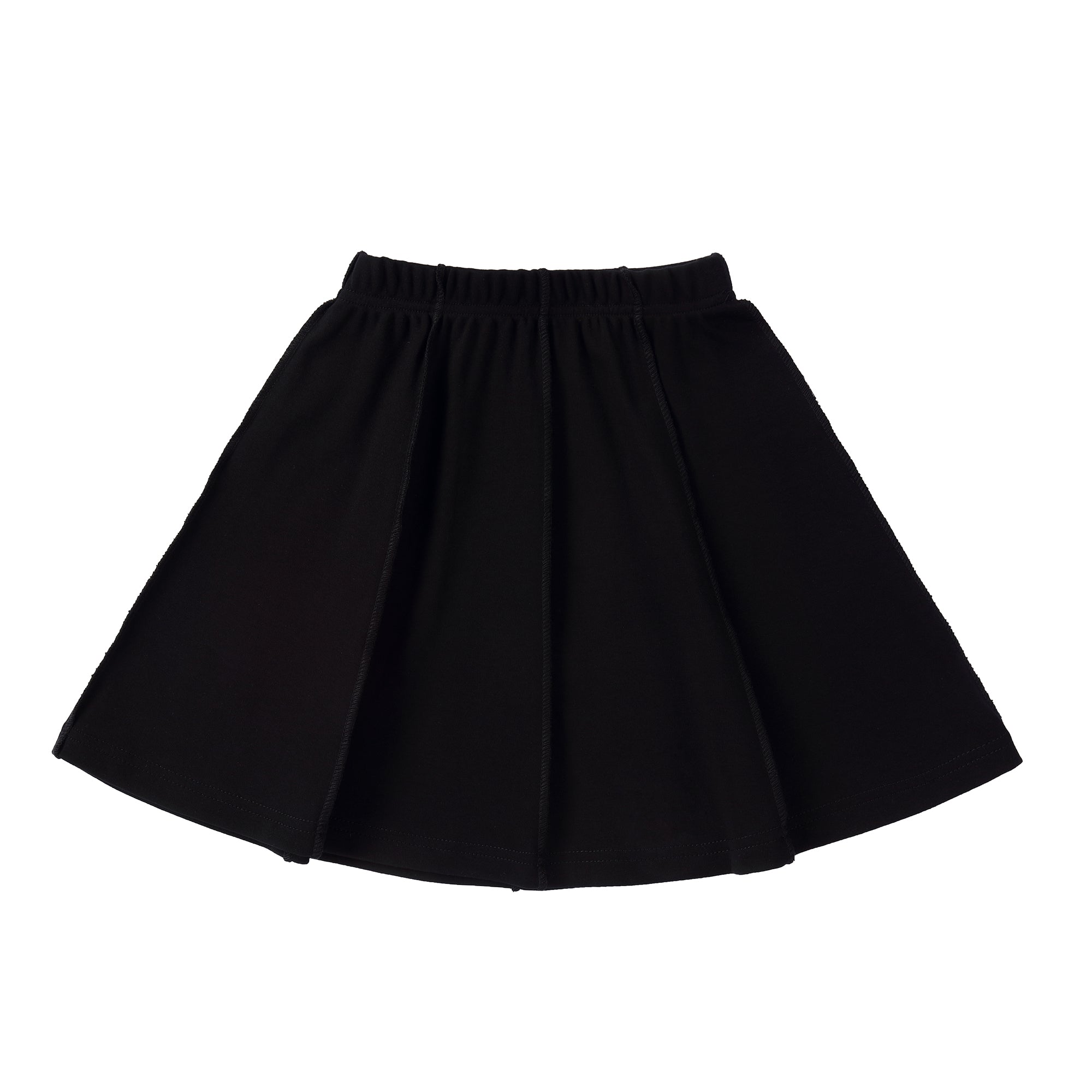 Black Jersey Paneled Skirt