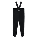 Black Ribbed Suspender Legging