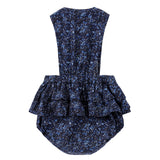 Blue Watercolor Romper