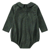 Green Paisley Collar Romper