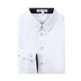 Green Paisley Print Contrast Collar Shirt