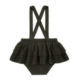 Forest Green Suspender Ruffle Bloomer