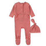 Pink Striped Footie