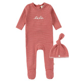 Pink Striped Footie