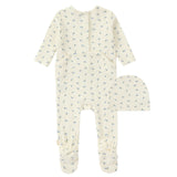 Blue Cherry Footie Set