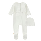 White Leaf Graphic Footie