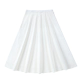 Ivory Cotton Maxi A-line Skirt