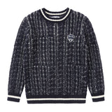 Navy & White Two Tone Sweater