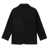 Black Stretch Emblem Blazer