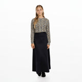 Navy Chino Yoke Skirt