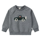 Heather Grey Sweatshirt With Truck Applique