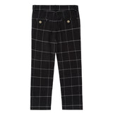 Black, and Ivory Grid Pants