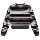 Multicolor Stripe Cropped Cardigan