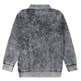 Grey Wash Polo With Seam Detail