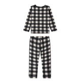 Black and Tan Gingham Print V-Neck Pajama