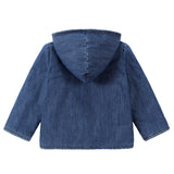 Denim Sherpa Lined Wrap Jacket