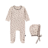 Light Tan Pinecone Printed Footie
