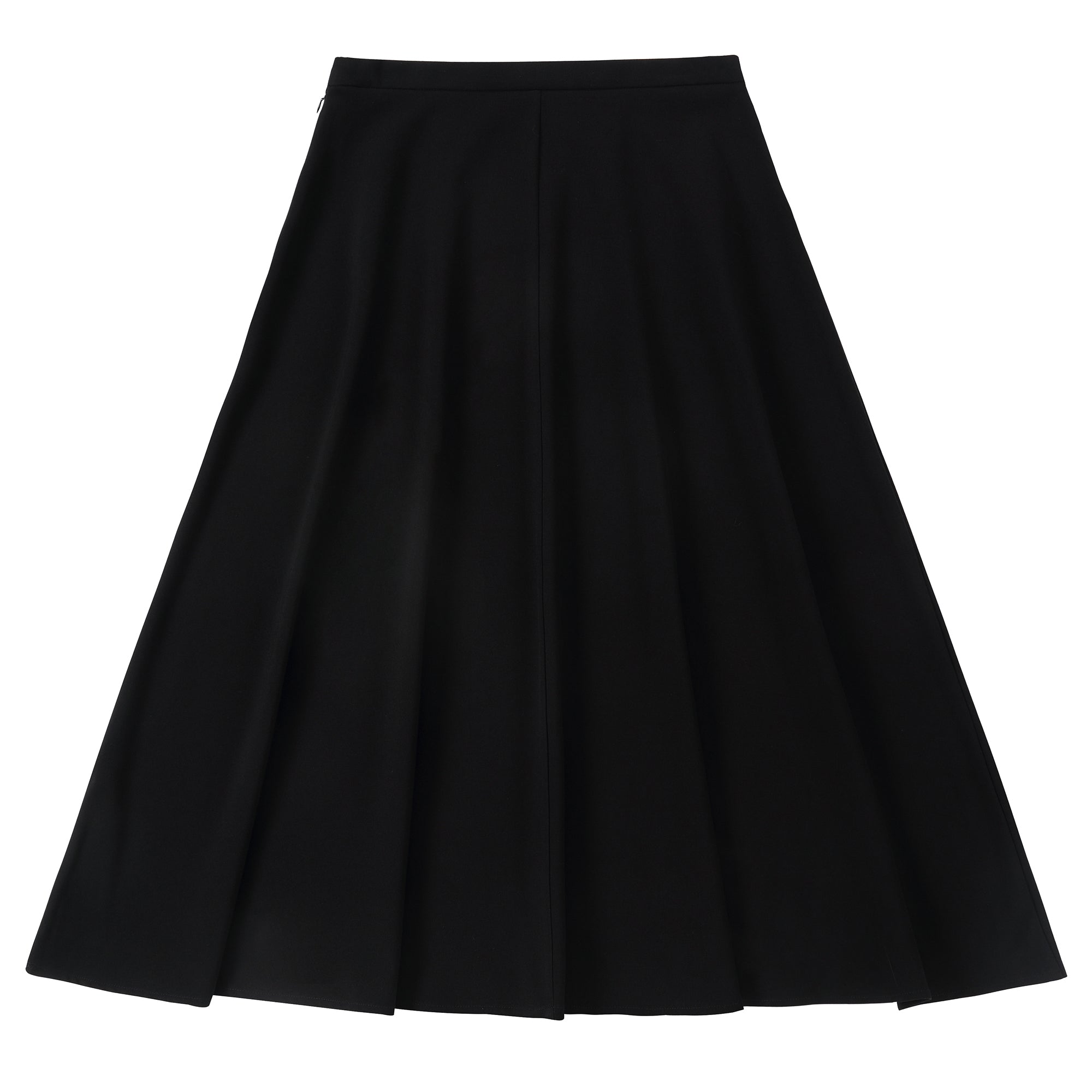 Black Lightweight Woven A-Line Skirt