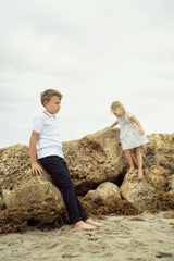 Boys Good Times Polo with Red Trim