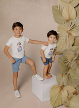 Boys White Salut T-Shirt