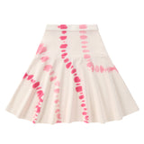 Pink Stitch Dye Flared Skirt