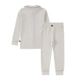 Boys Tan White Stripe Grandpa PJ