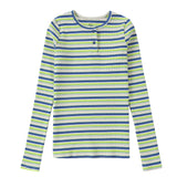 Lime Striped Henley T-Shirt
