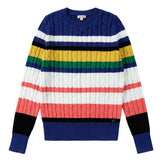 Striped Cable Knit Sweater
