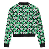 Green & Pink Geometric Sweater
