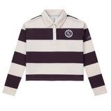 Teens Burgundy Stripe Collared Polo