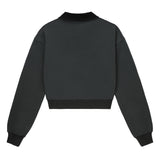 Teens Green Sweatshirt with Denim Collar