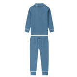Teen Blue Collar Pajama With White Accents